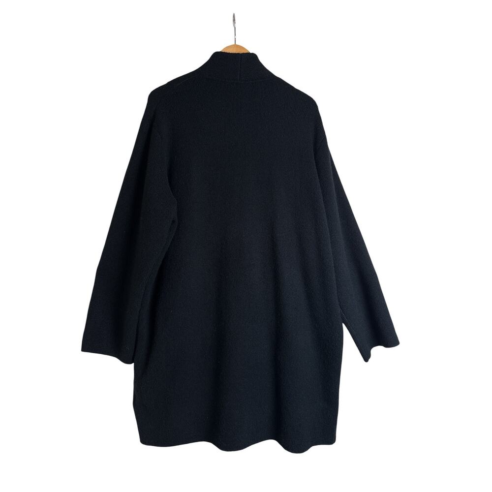 J.Crew Cocoon Sweater Blazer Cardigan Black Oversized Wool Blend XL - Picture 5 of 8